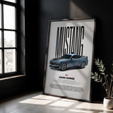 Mustang Dark Horse Car Poster