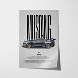 Mustang GTD Car Poster