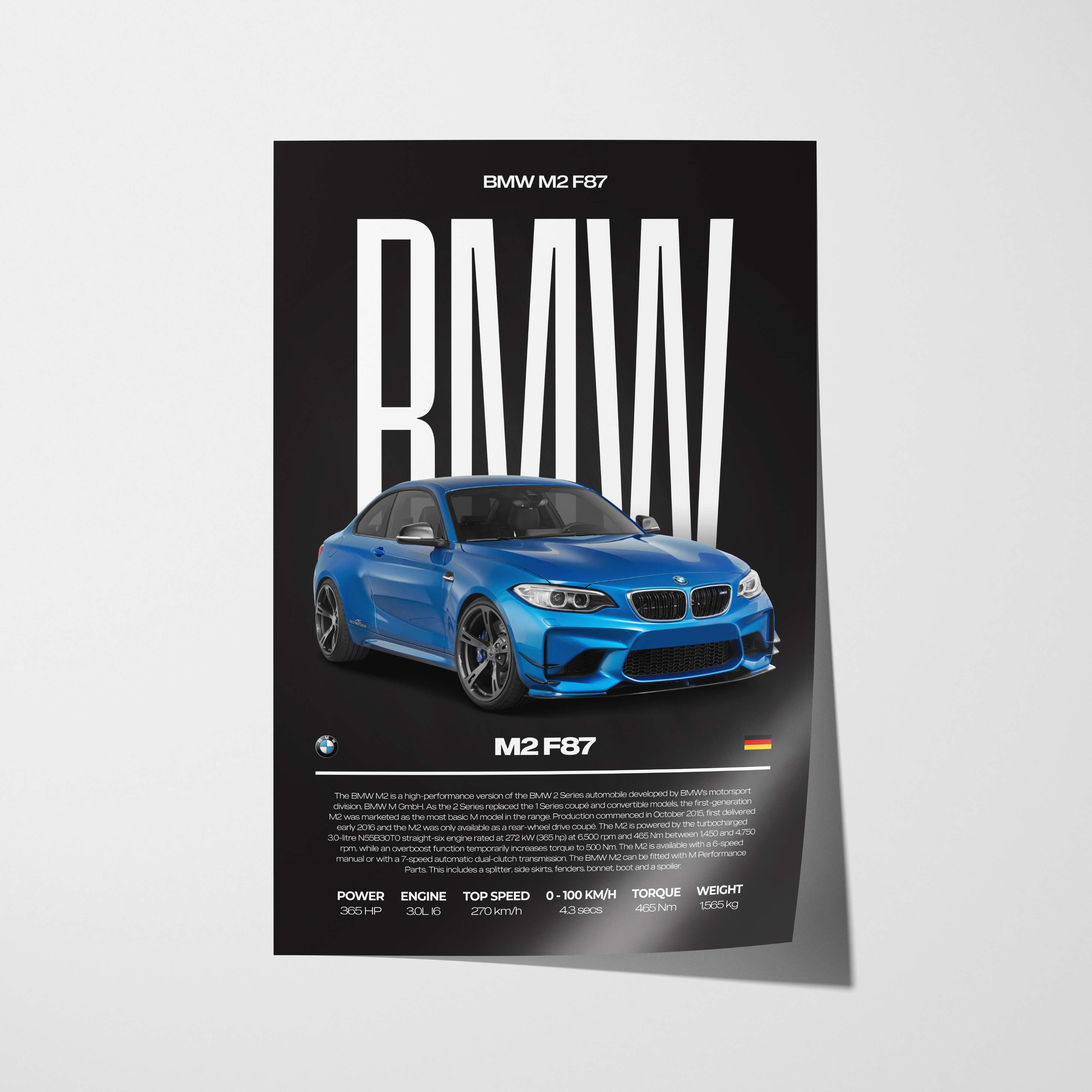 BMW M2 F87 Poster