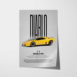Diablo SV Car Poster