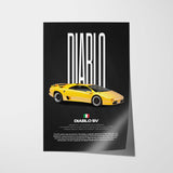 Diablo SV lIGHT Car Poster