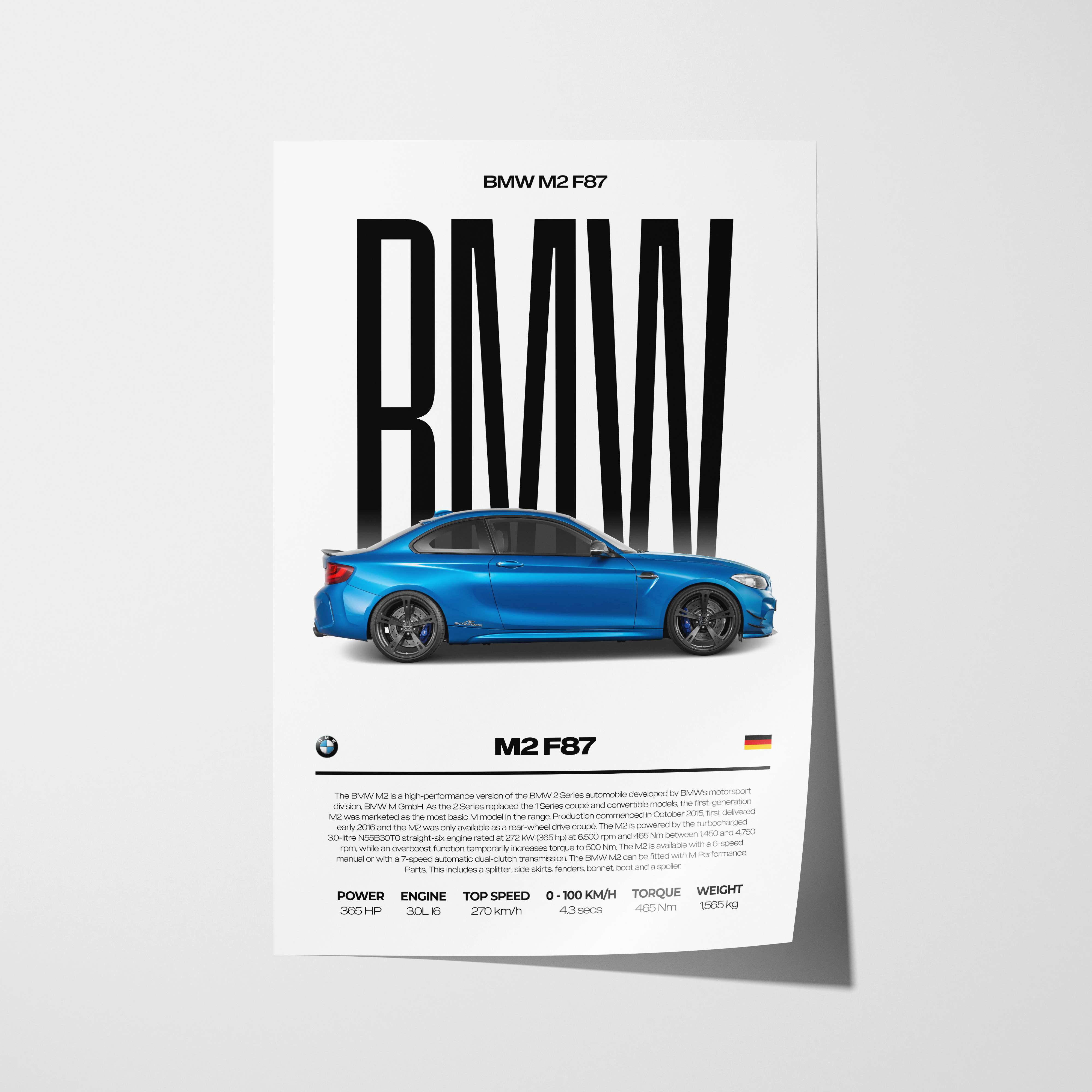 BMW M2 F87 Poster