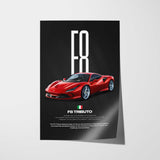 F8 Tributo Car Poster
