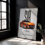 F-Type SVR Car Poster