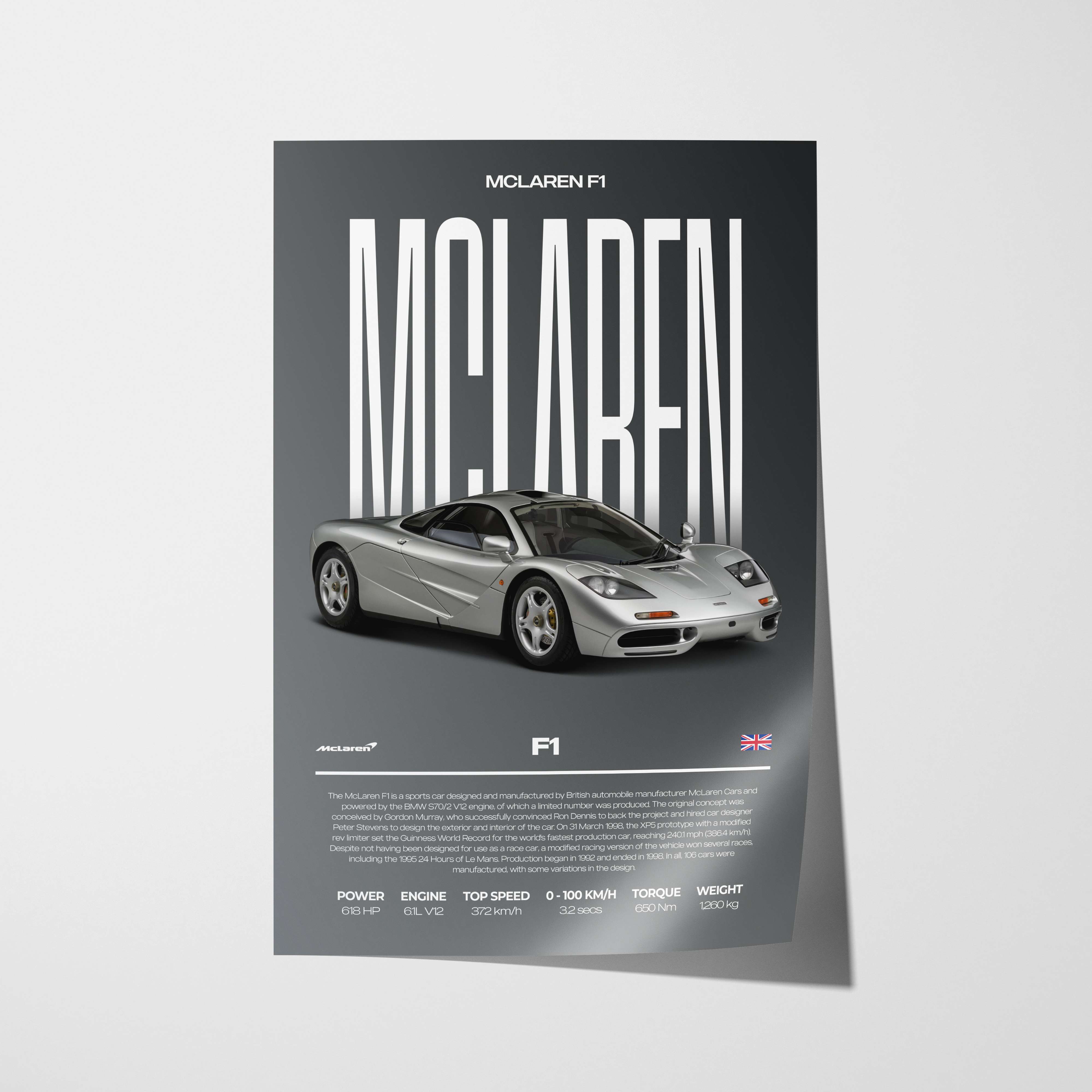 McLaren F1 Poster