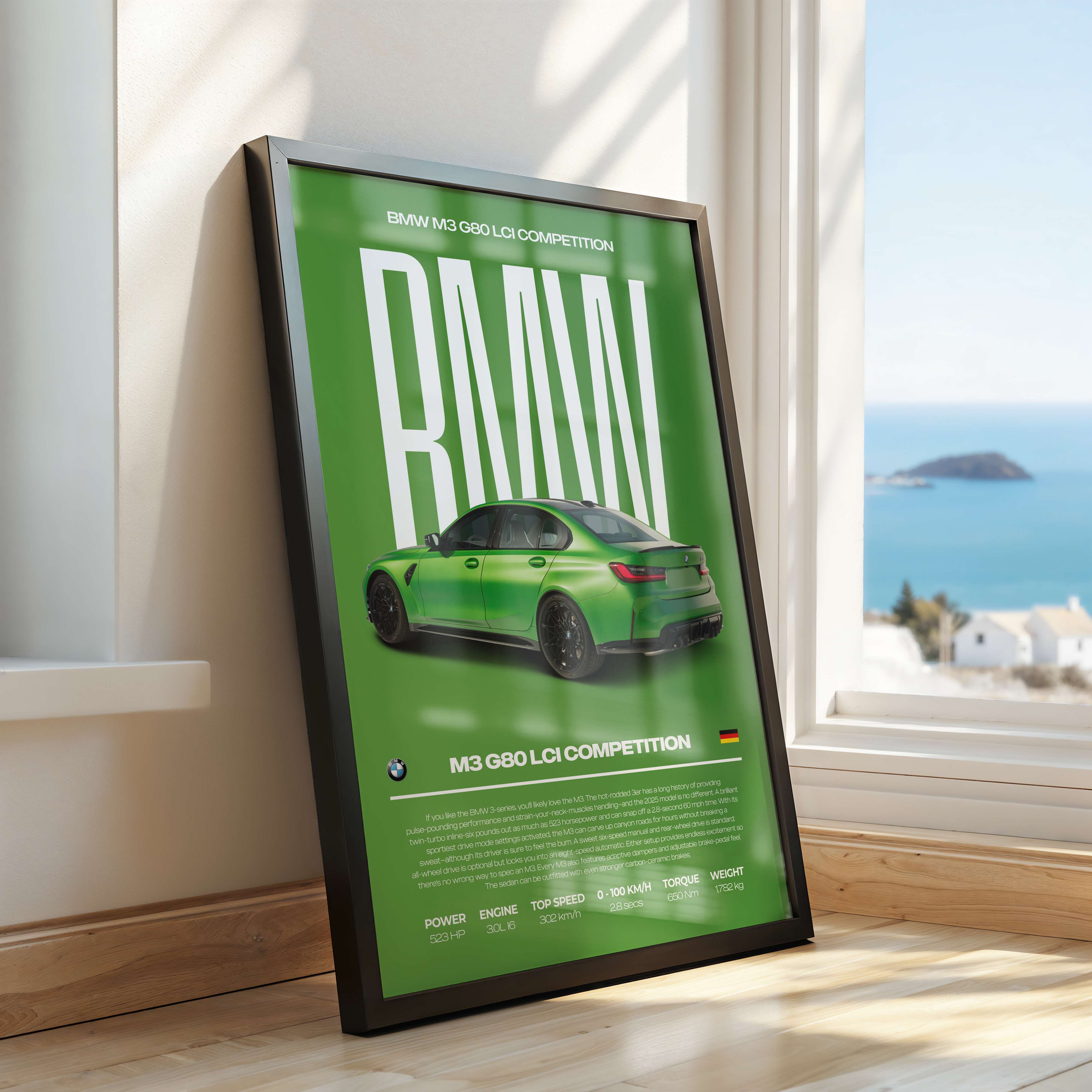 BMW M3 G80 LCI Competition Poster