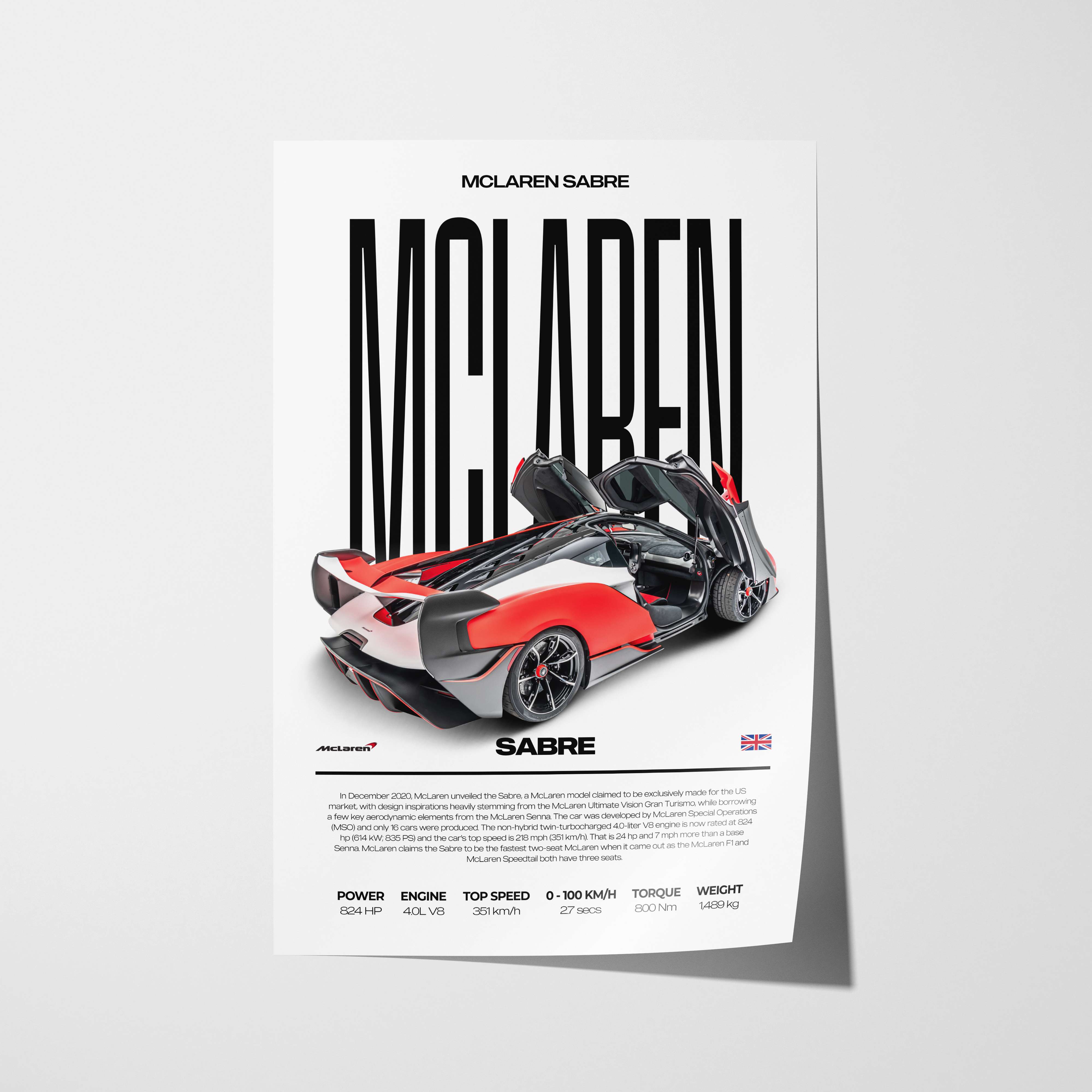 McLaren Sabre Poster