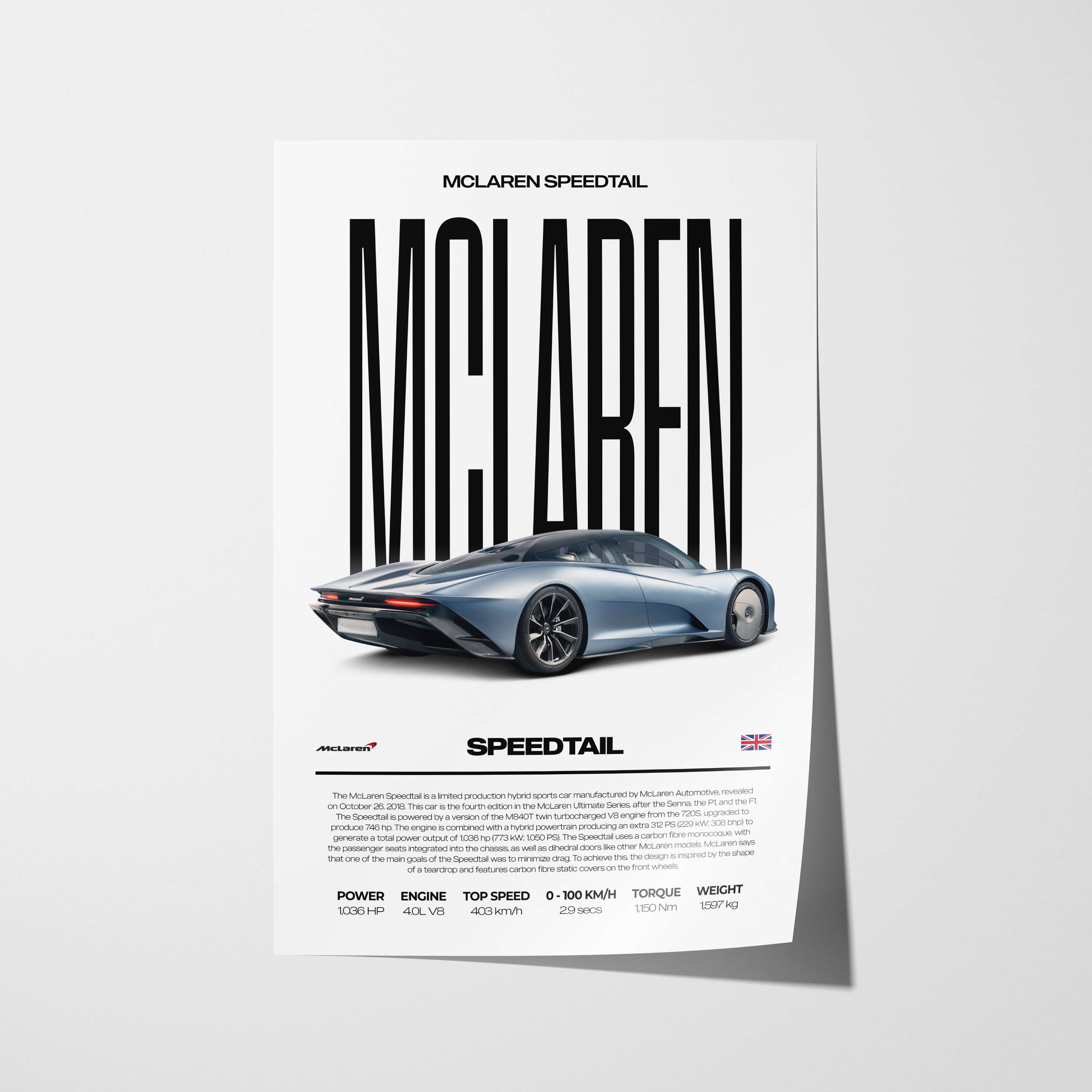 McLaren Speedtail Poster