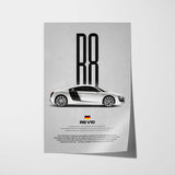 Audi R8 V10 Car Poster