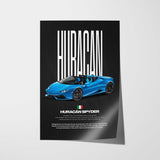 Huracán Spyder Car Poster