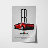 F8 Tributo Car Poster