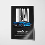 Huracán Spyder Car Poster
