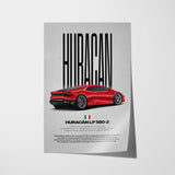Huracán LP 580-2 Car Poster