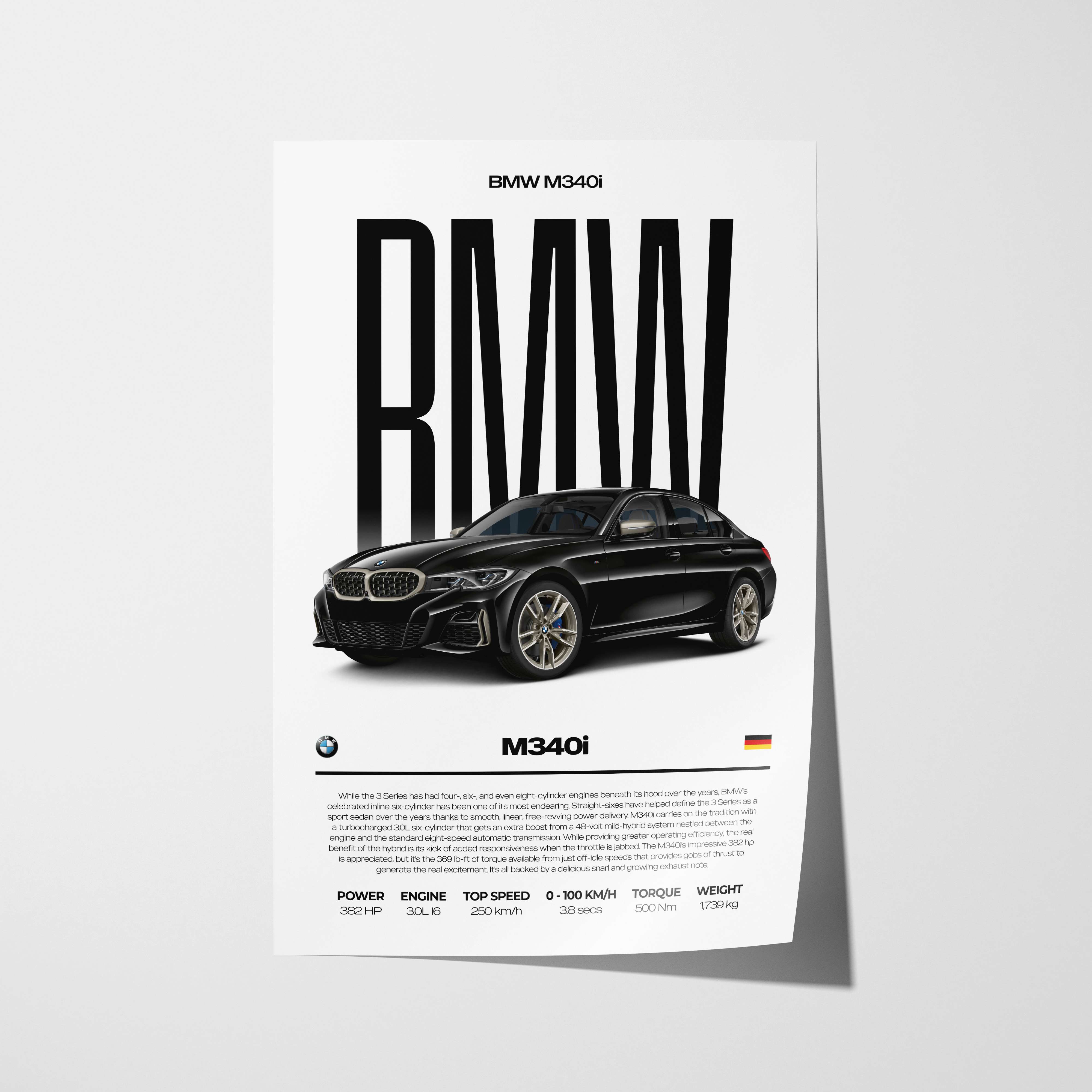 BMW M340i Poster