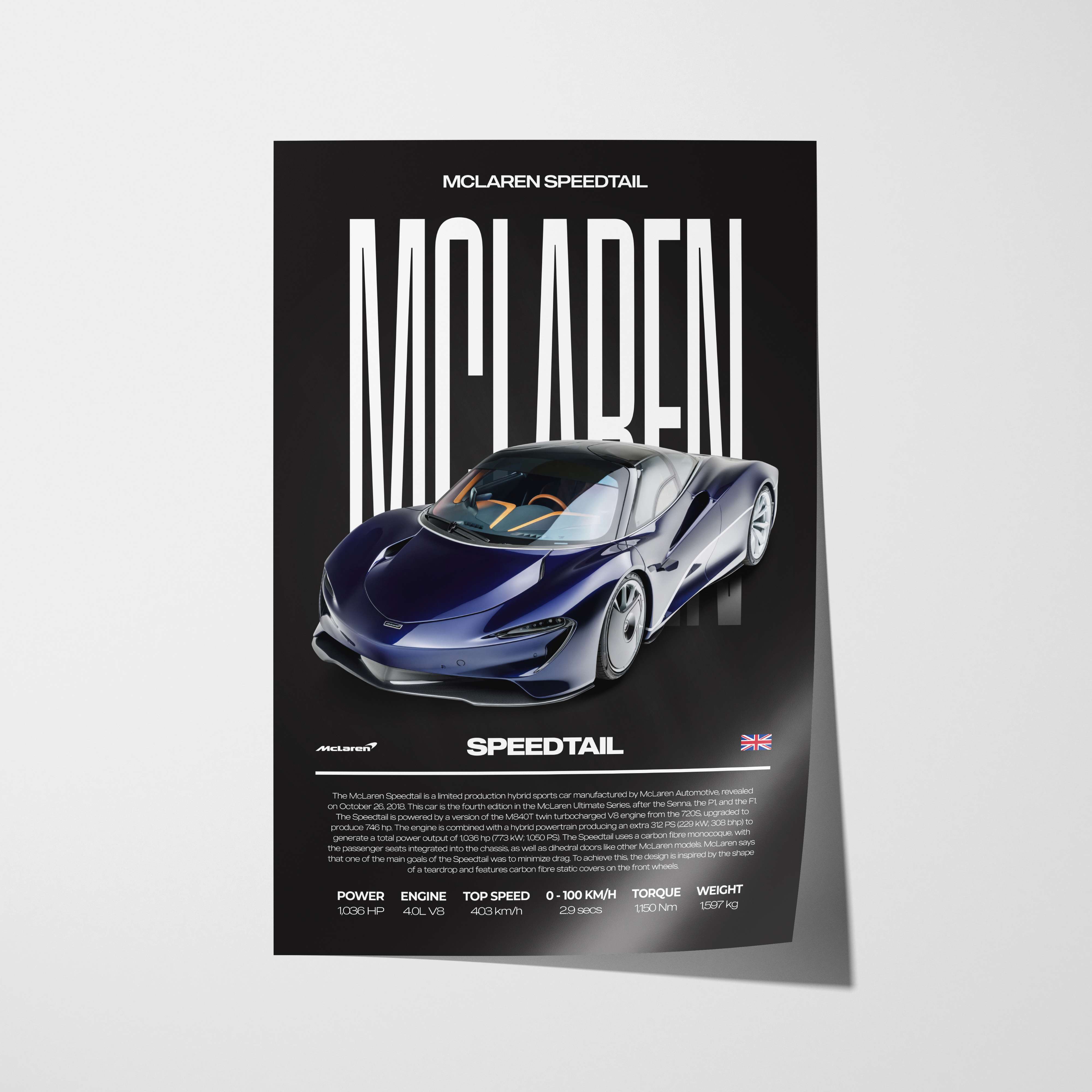 McLaren Speedtail Poster