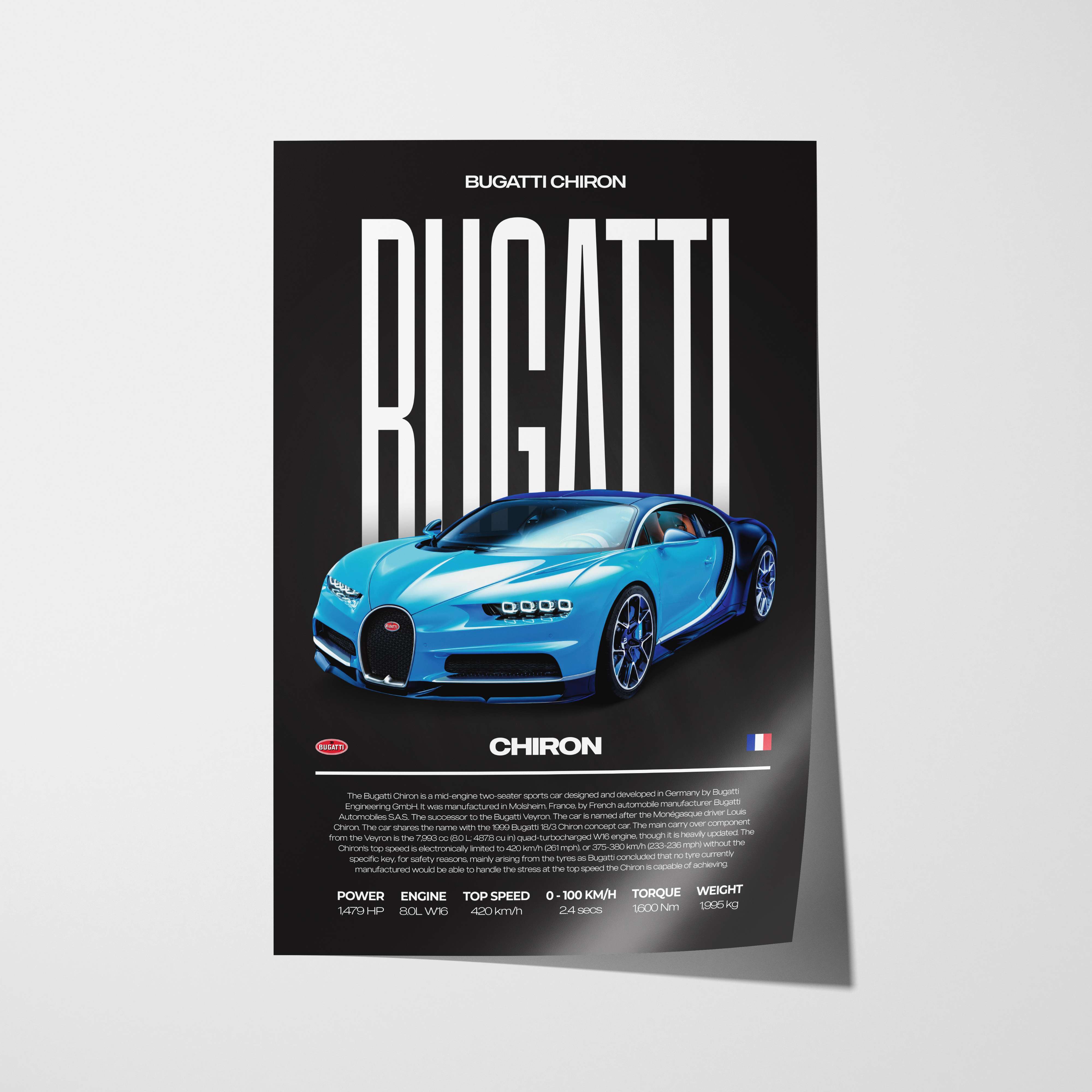 Bugatti Chiron Poster