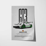 911 992 GT3 RS Car Poster