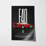 F40 Car Poster