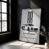 R8 V10 Performance Car Poster