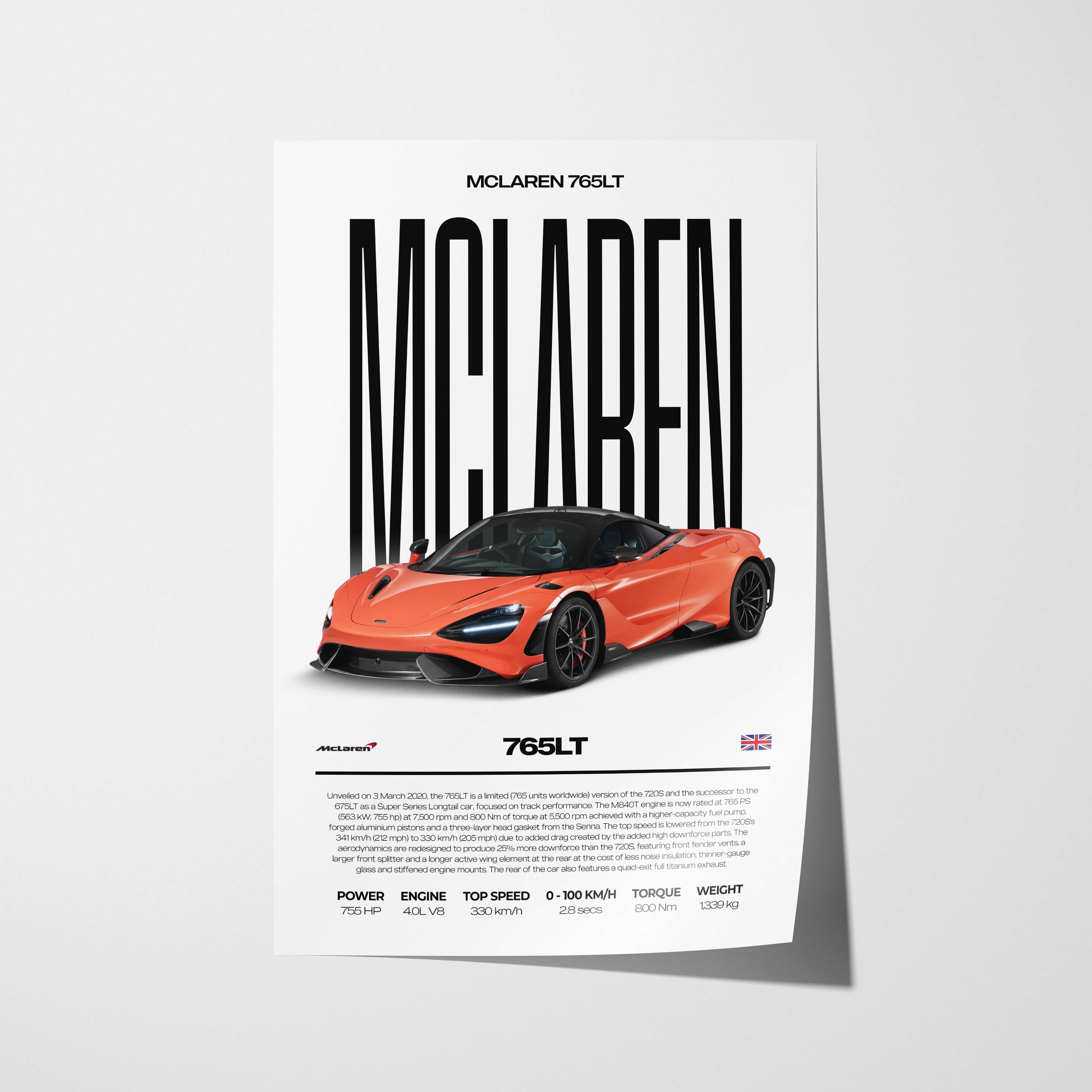 McLaren 765LT Poster