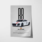 R8 V10 RWS Car Poster