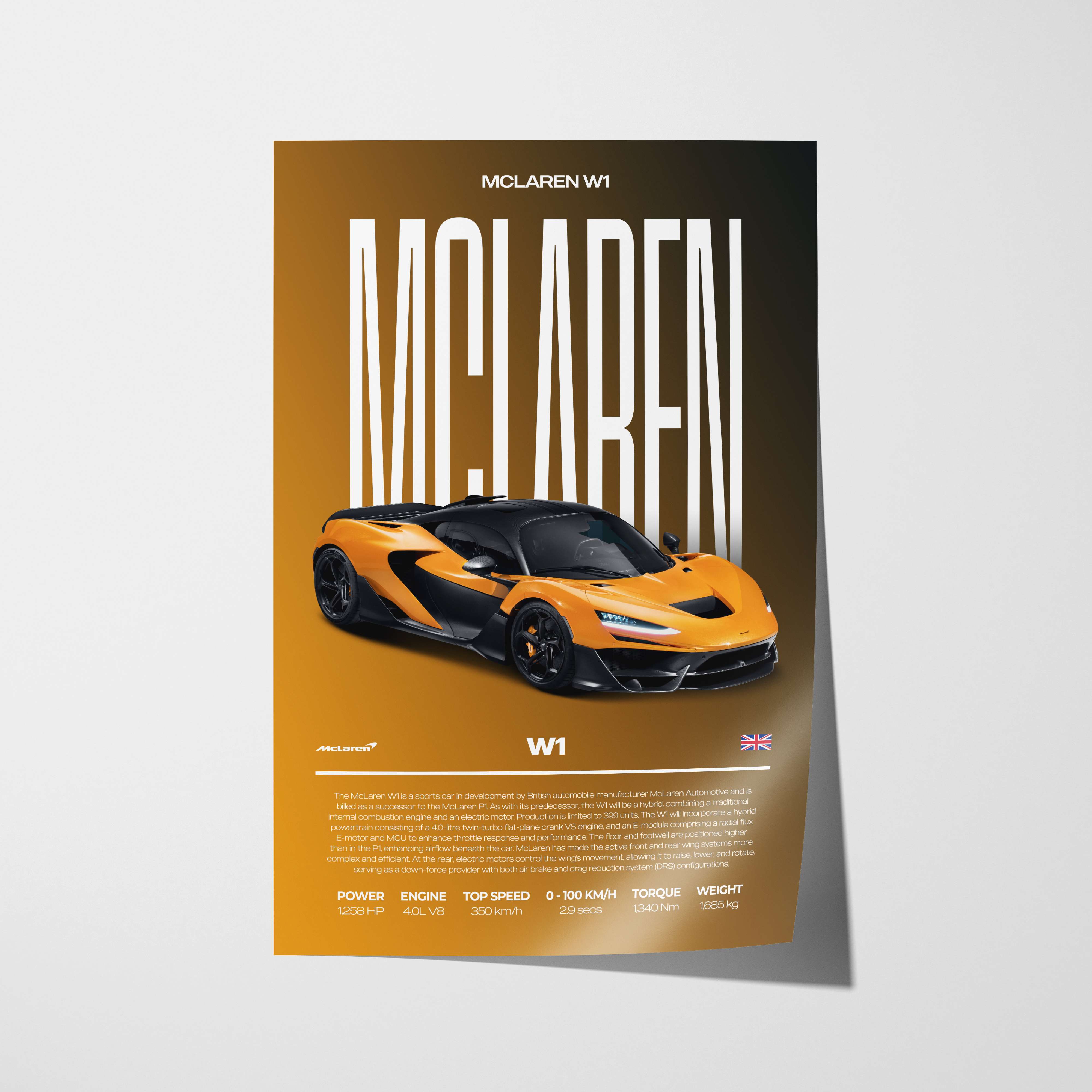 McLaren W1 Poster