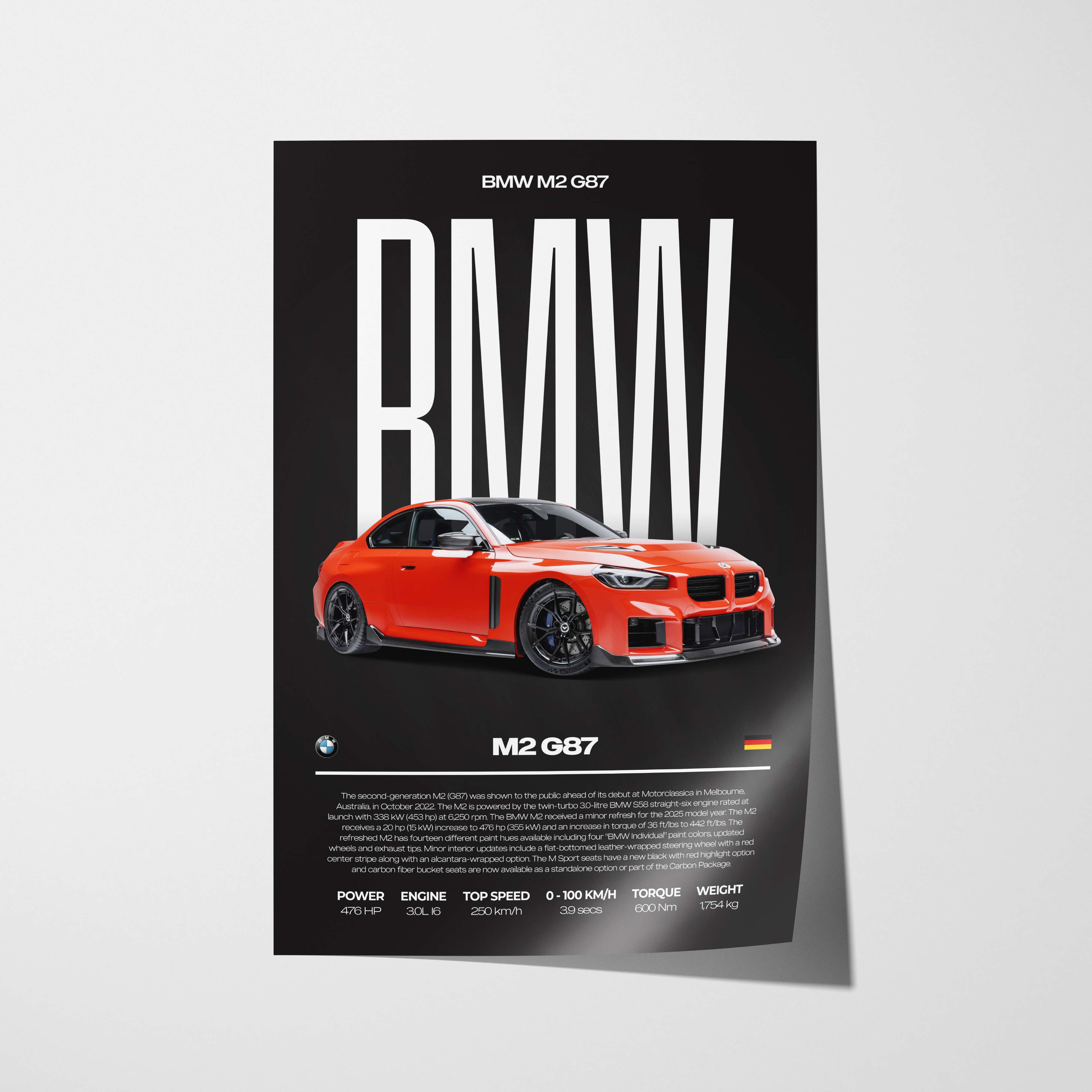 BMW M2 G87 Poster