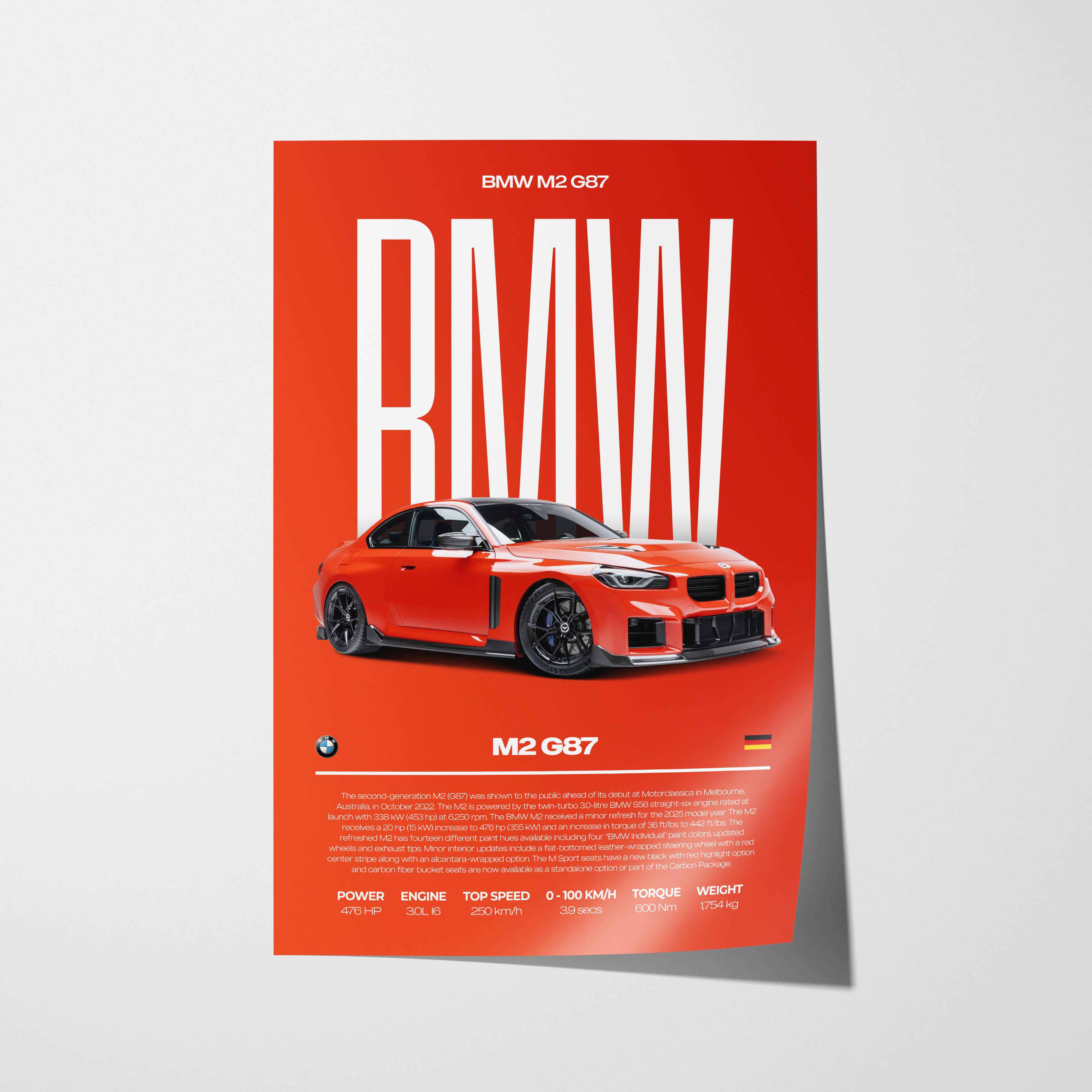 BMW M2 G87 Poster