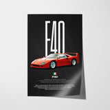 F40 Car Poster