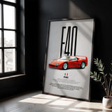 F40 Car Poster