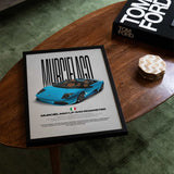 Murciélago LP 640 Roadster Car Poster