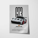 911 992 GT3 RS Car Poster