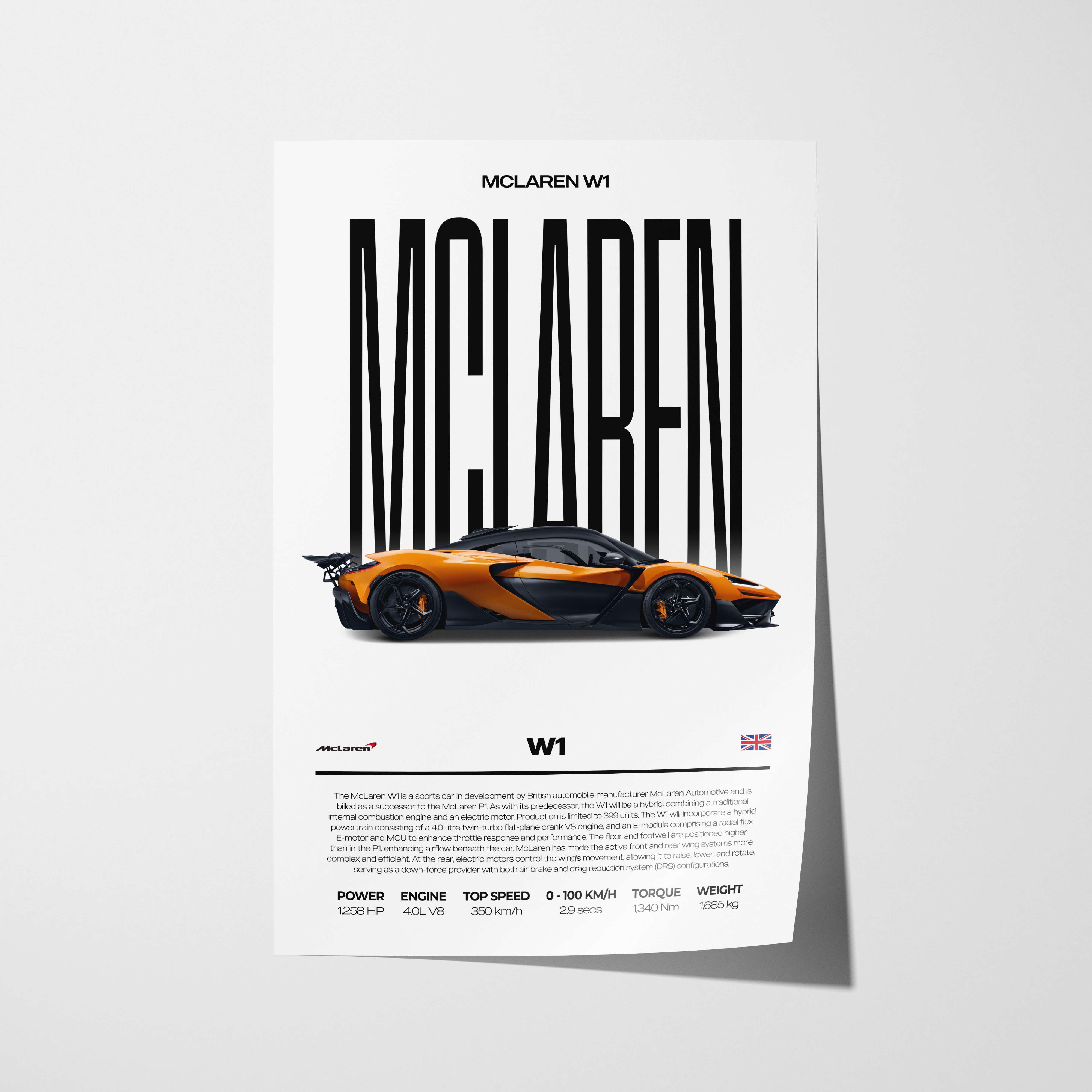 McLaren W1 Poster