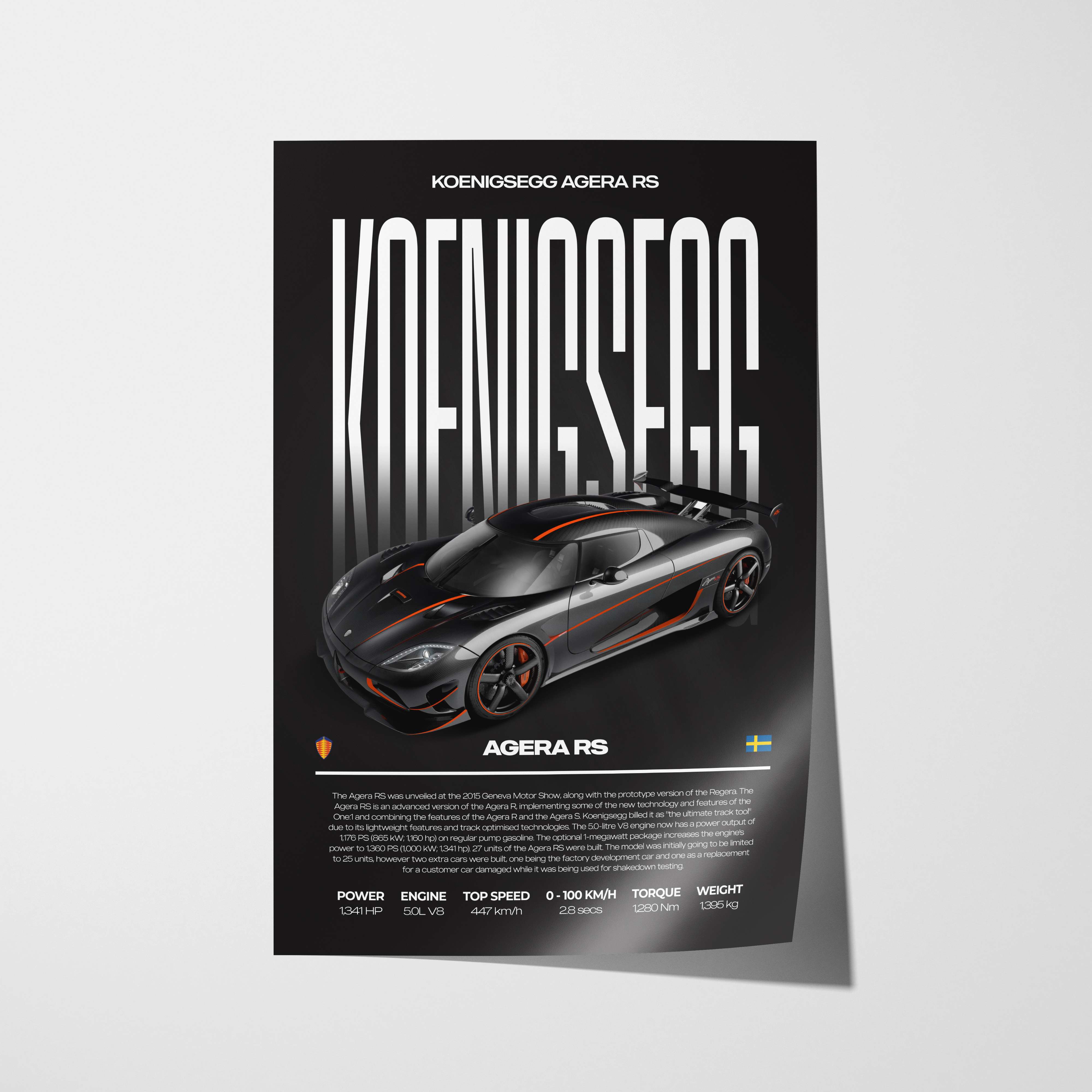 Koenigsegg Agera RS Poster