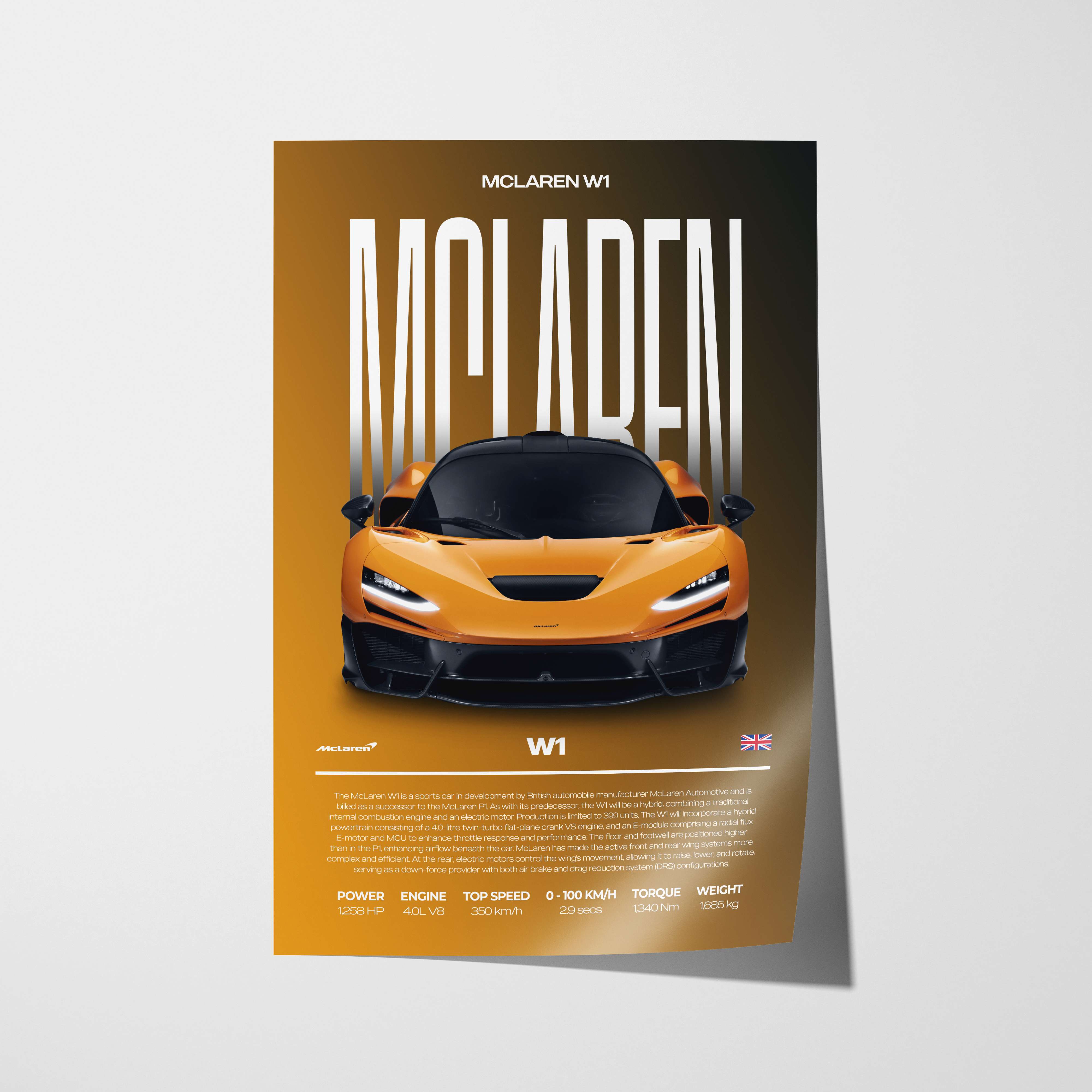 McLaren W1 Poster