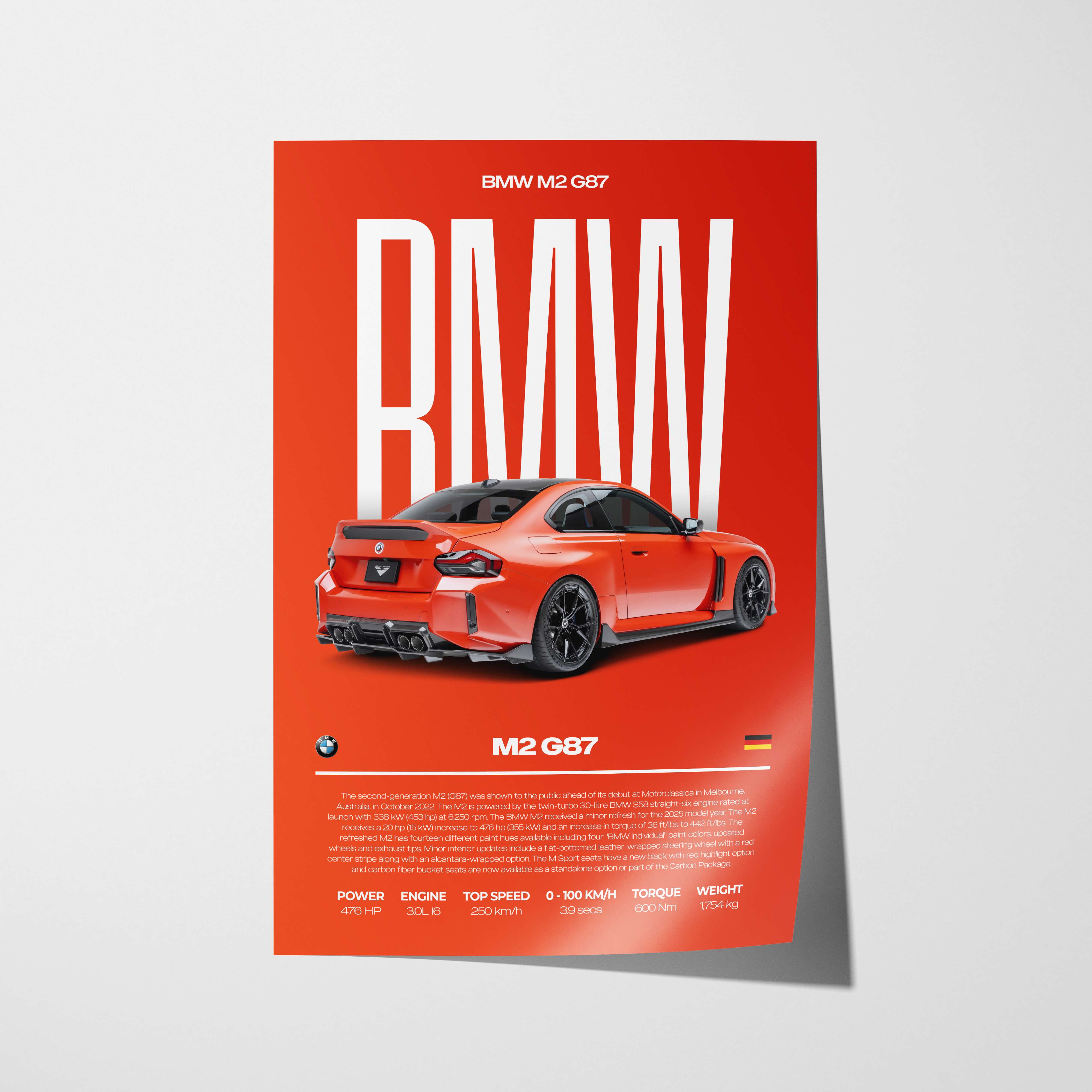 BMW M2 G87 Poster