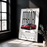 Ferrari 488 Pista Poster