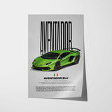 Aventador SVJ Car Poster