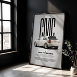 Civic Type R (EK9) Car Poster
