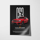 C63 AMG Black Series Car Poster