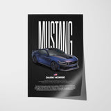 Mustang Dark Horse Car Poster