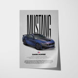 Mustang Dark Horse Car Poster