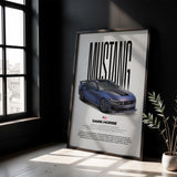 Mustang Dark Horse Car Poster