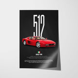 512 TR Car Poster