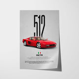 512 TR Car Poster