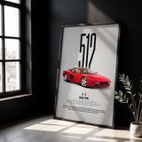 512 TR Car Poster