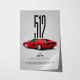 512 TR Car Poster