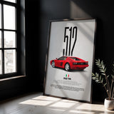 512 TR Car Poster