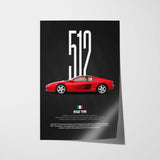 512 TR Car Poster