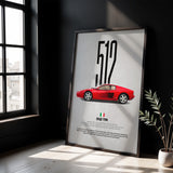 512 TR Car Poster
